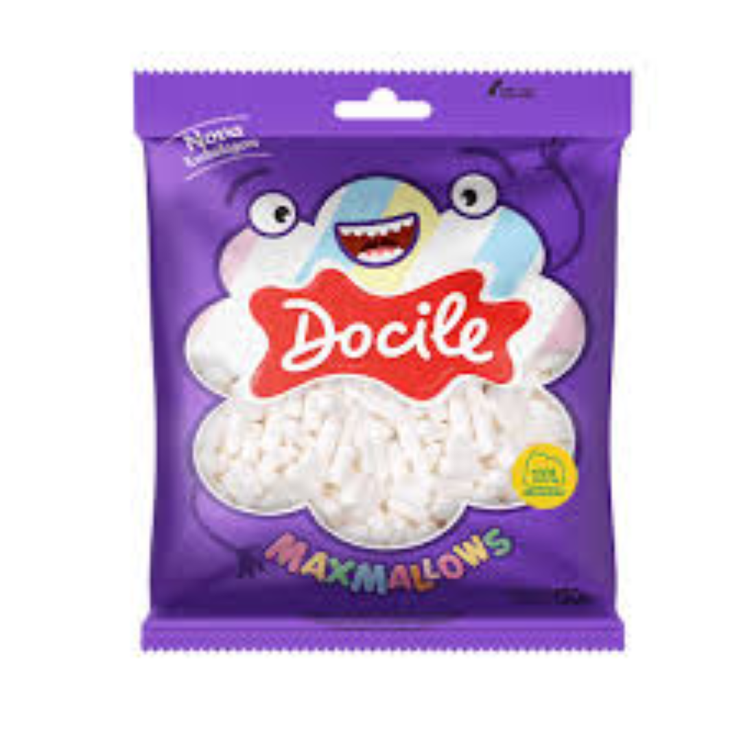 DOCILE MINI MAXMALLOWS WHITE TUBE VANILLA 150G
